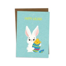 Happy Easter Cards With Recycled Envelope Easter Card Grandson For Granddaughter Daughter Son Kids Children With Bunny Easter Egg BYANIKA