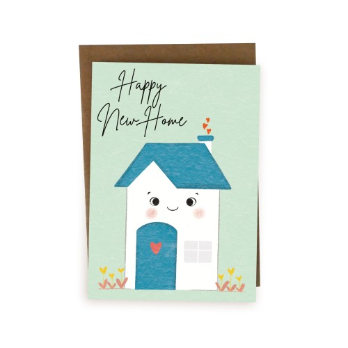 Happy New Home Card, First Home, New House, You're Moving, Housewarming Cards, Congratulations On Your New Home Card Cute BYANIKA