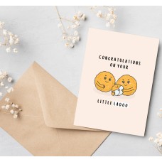 Congratulations Card On Your Little Ladoo - Desi Card Indian Food Card Pun New Baby Shower, Welcome Baby Card, New Parents, Newborn BYANIKA