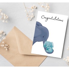 Congratulations New Baby Card, Baby Shower Card, Newborn Baby Girl or Baby Boy, Birth Card, For New Parents, New Mother, Cute BYANIKA