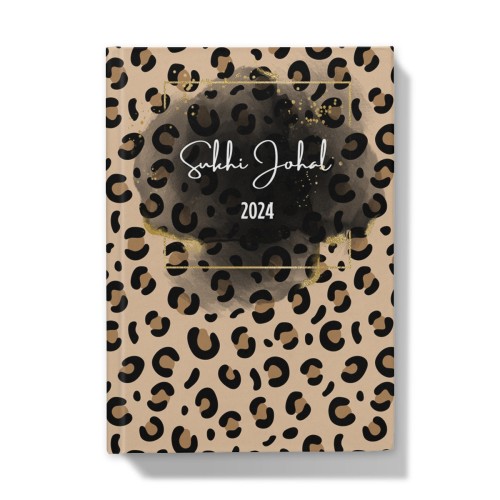 Personalised Leopard Hardback Journal
