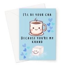 Cha and Khand, Love Greeting Card