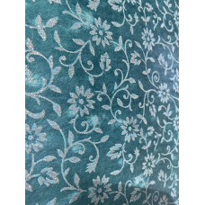 Blue with silver glitter detailed design handmade wrapping paper