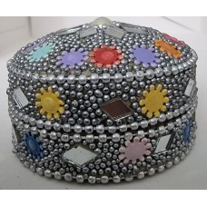 Mirror Trinker Box - Silver Multicolour