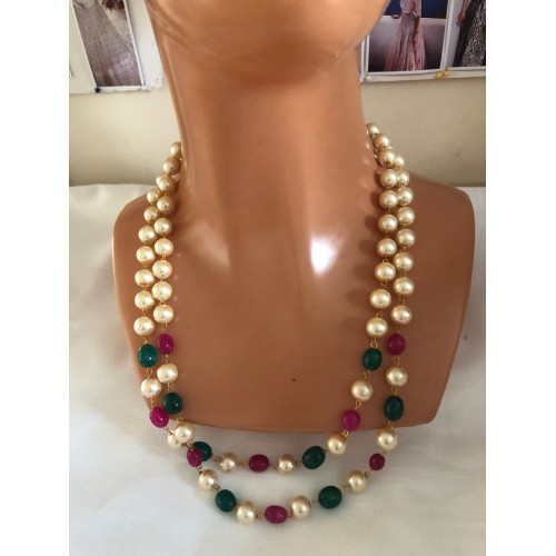 Retro Beaded necklace (in Uk ready to dispatch)/511 the red and green beads are lighter than picture