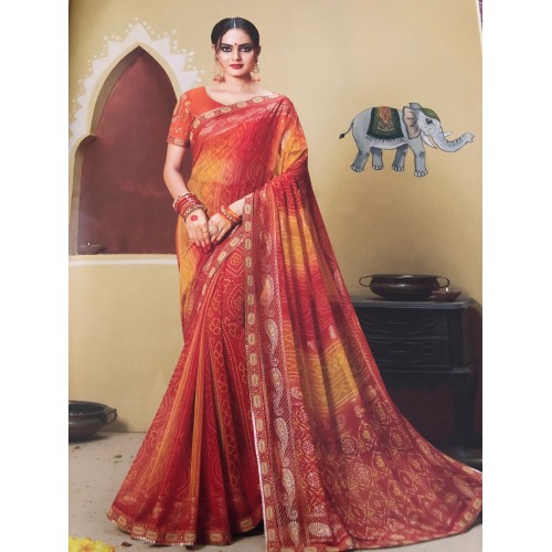 Bandhani in georgette (in Uk ready to dispatch)349