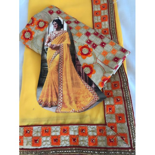 Georgette saree/259