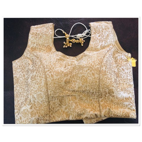 Ready made Saree blouse in gold-L ( ready to dispatch in Uk)\151