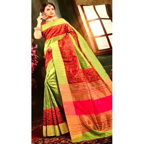 Cotton silk khadi saree( actual colour is which is in the advertising picture the first picture)/142