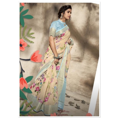 Silk floral saree ( ready to dispatch in Uk)/114