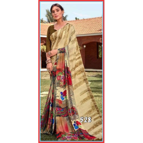 Floral print saree in georgette ( ready to dispatch in Uk)528
