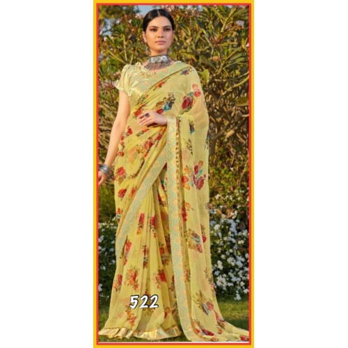 Floral print saree in georgette ( ready to dispatch in Uk)522