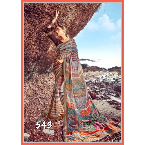 Georgette printed saree(543)