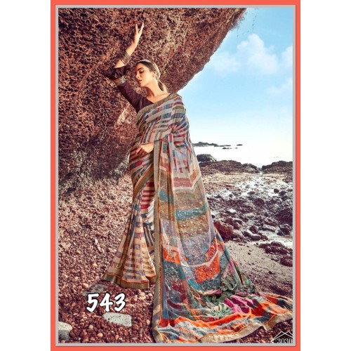 Georgette printed saree(543)