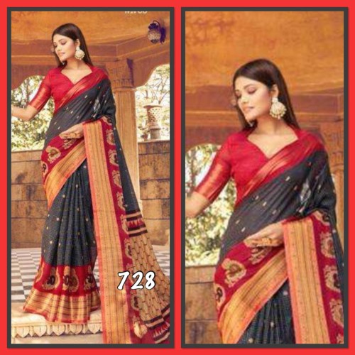 Linen/cotton saree 1050