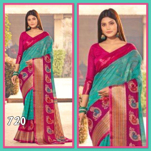 Linen/cotton saree 1055