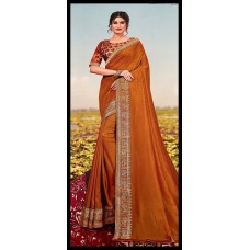 Silk ( with mixed fabrics)saree with border 1217