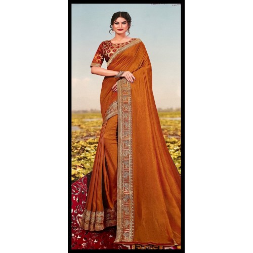 Silk ( with mixed fabrics)saree with border 1217