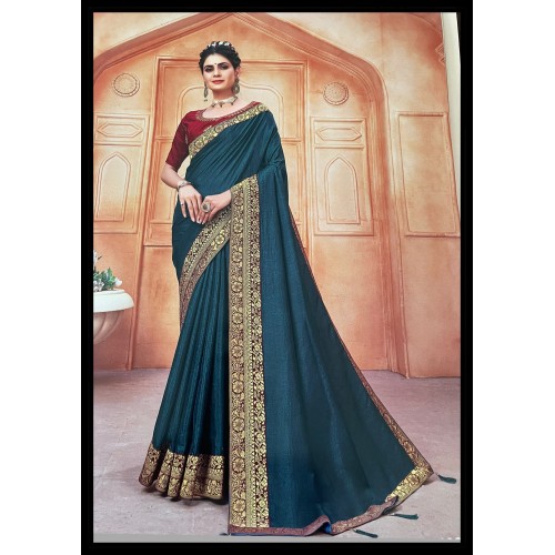 Silk ( with mixed fabrics)saree with border 1209