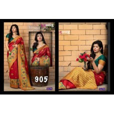 Silk minakari saree 1147