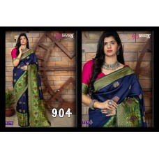 Silk minakari style saree 1148