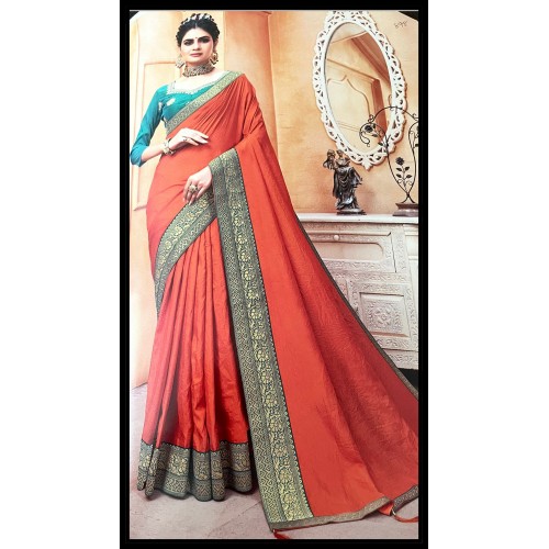 Silk ( with mixed fabrics)saree with border 1311