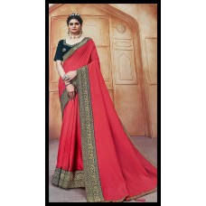 Silk (with mixed fabric)saree with border 1207