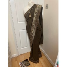 Silk ( with mixed fabrics)saree with border 1220