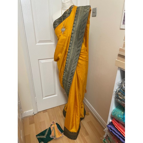 Silk ( with mixed fabrics )saree with border 1210