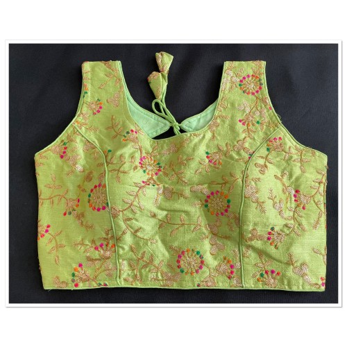 Saree blouse ( lime green ) 1510