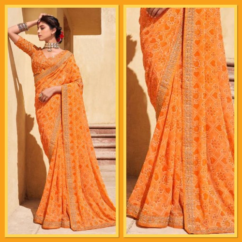 Georgette saree 1534