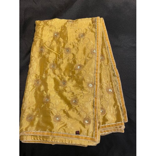 Silk duppatta 1477 (234x106cm)gold colour