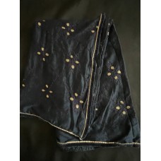 Silk duppatta 1478 (230x93cm) dark blue