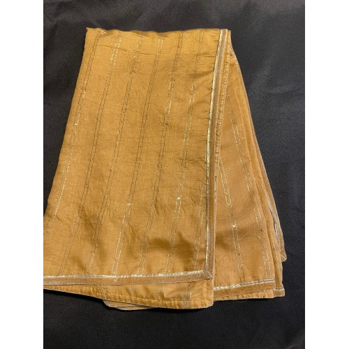 Silk duppatta 1486 (234x105cm)beige gold colour