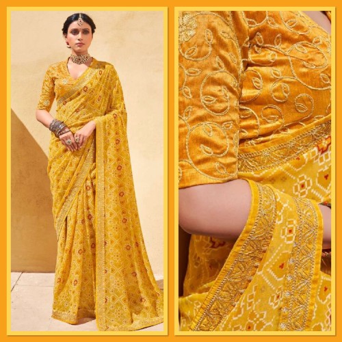 Georgette saree 1536