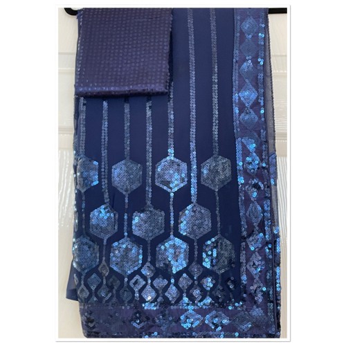 Georgette sequins saree 1544