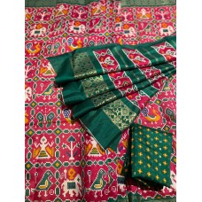 Cotton silk saree 1656 ( base colour is pink not red )