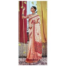 Cotton/ linen saree 1594