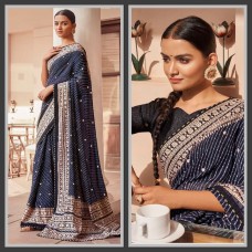 Lariya print saree black 1844