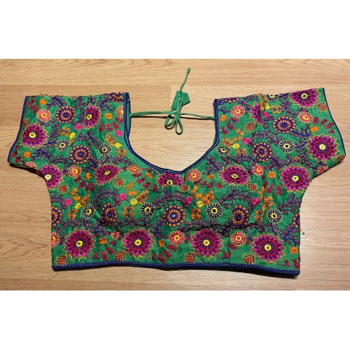 Bangalore silk blouse parrot green 1730