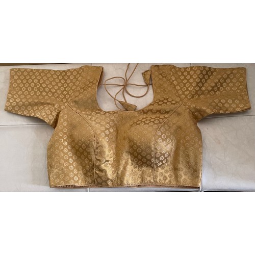 Gold brocade saree blouse 1908