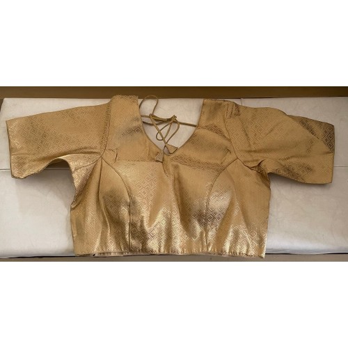 Gold brocade saree blouse 1907
