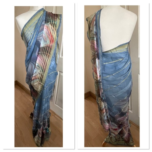 Printed georgette saree 2149