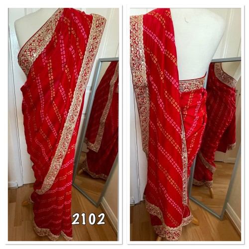 Bandhani print saree 2102