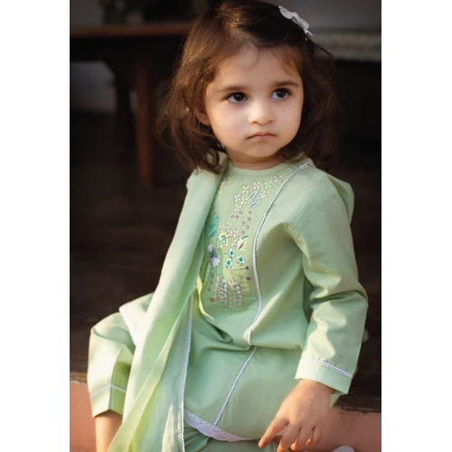 Serene Green 3 Piece Shalwar Kameez (6m-3yrs)
