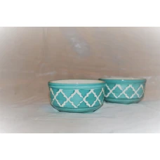 Aqua Blue Pottery Bowls